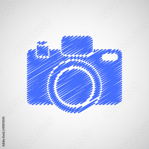 vector sketch style of camera
