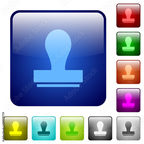 Color stamp square buttons