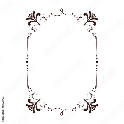 frame victorian vintage old ornate decorative vector illustration
