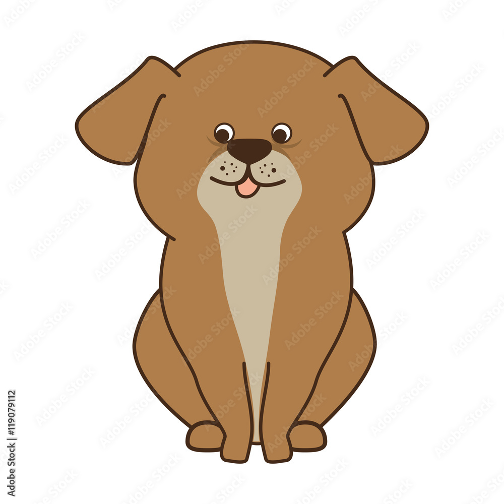 Fototapeta premium dog cartoon animal canine mascot pet domestic vector illustration 