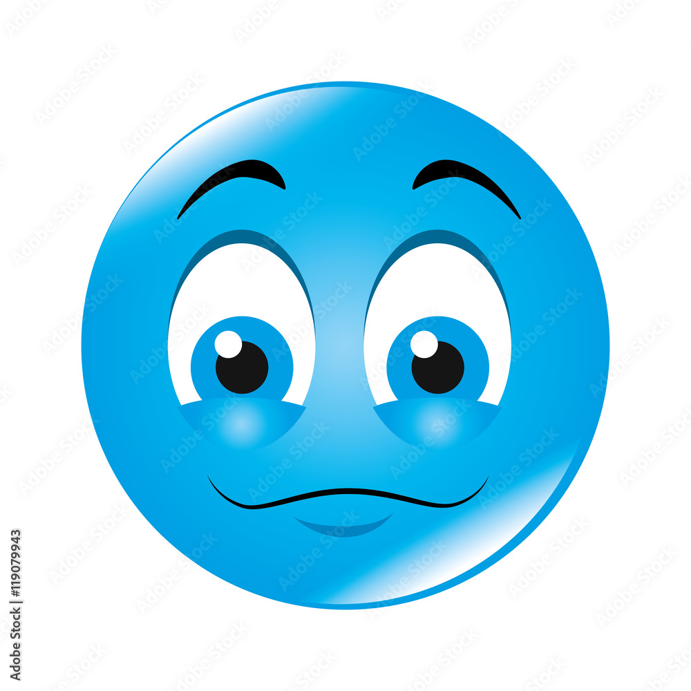 emoticon cartoon expression of feelings and emotions vector illustration
