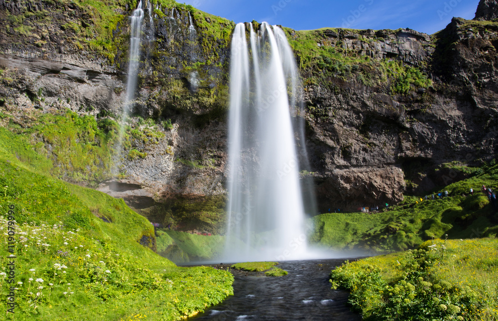 Fototapeta premium The Beautiful Seljalandsfoss Waterfalls of South Iceland