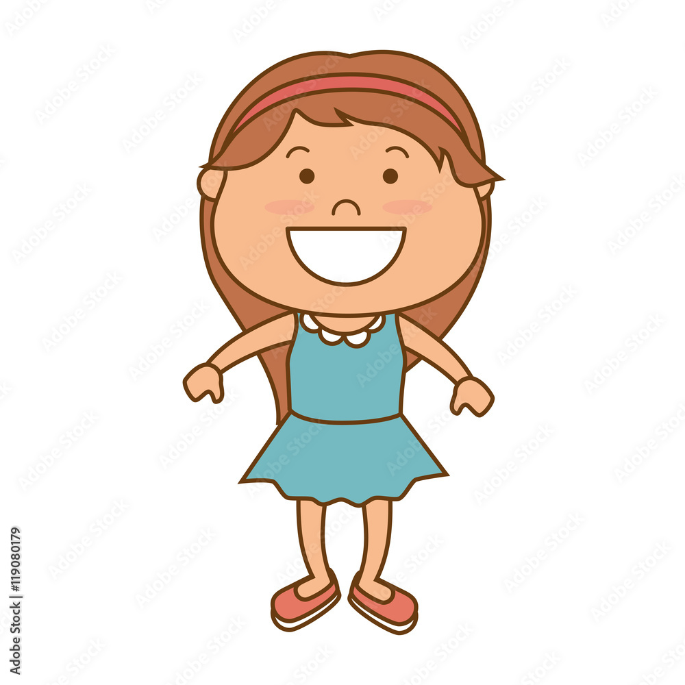 little girl smiling smile hapiness kid child cute fun vector illustration little girl smiling smile hapiness kid child cute fun vector illustration