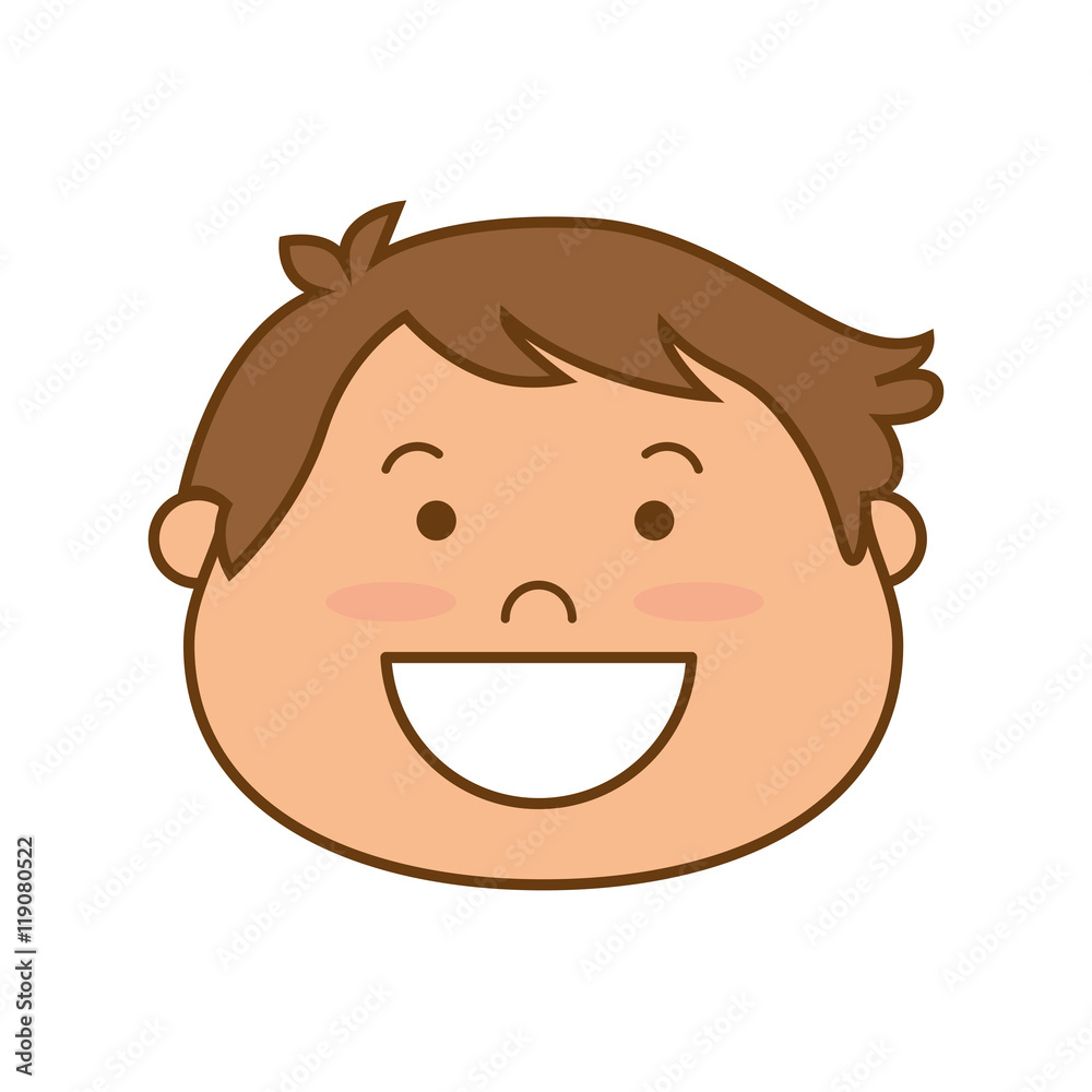 boy little smiling kid child happy icon vector illustration boy little smiling kid child happy icon vector illustration