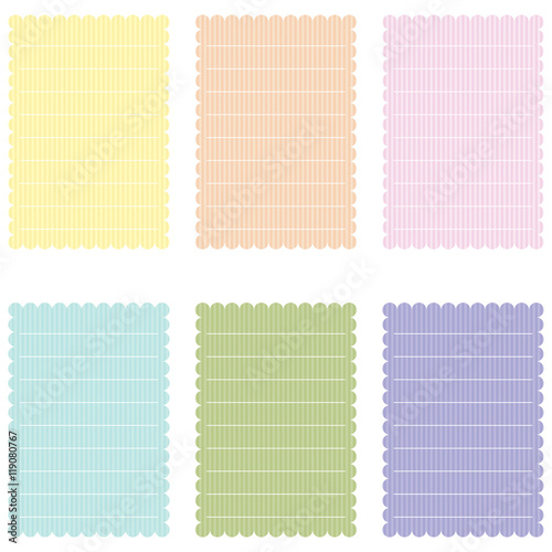 Vector set of invitation cards.