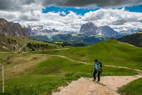 Trekking in Gardena valley