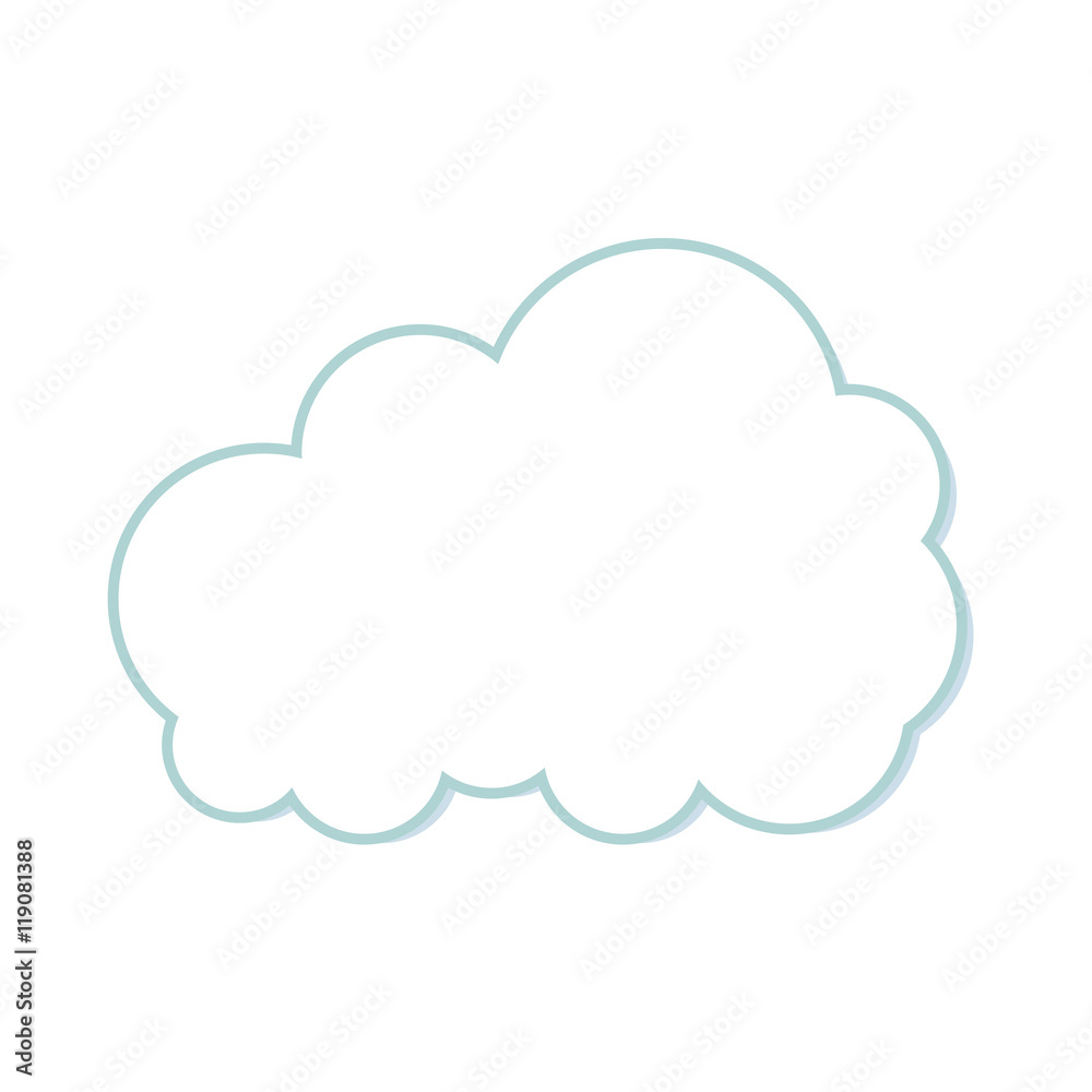 cloud sky weather nature forecast meteorolgy clear day vector illustration