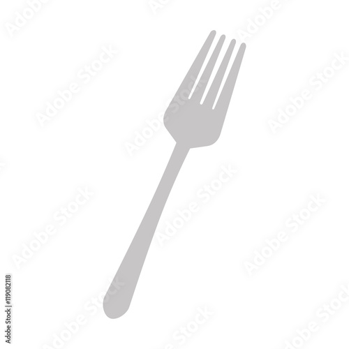 fork utensil silverware cuisine tool element vector illustration