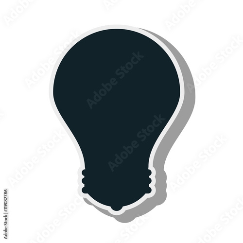 bulb power energy light bright electricity silhouette vector illustration
