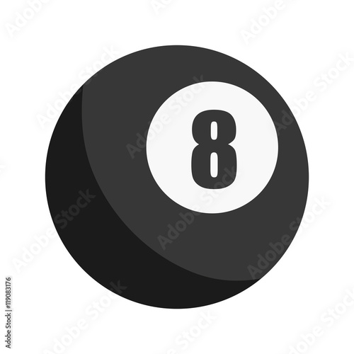 billiards sport game ball symbol silhouette vector illustration