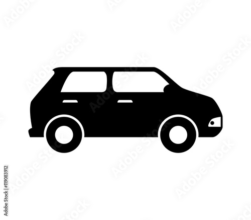 car vehicle transportation automobile side view vector illustration © Gstudio