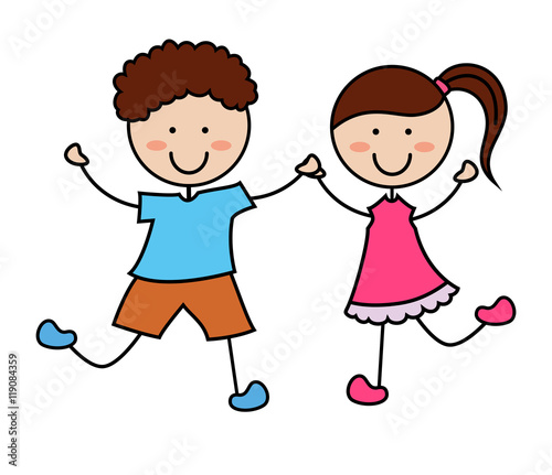 Cartoon kids icon 