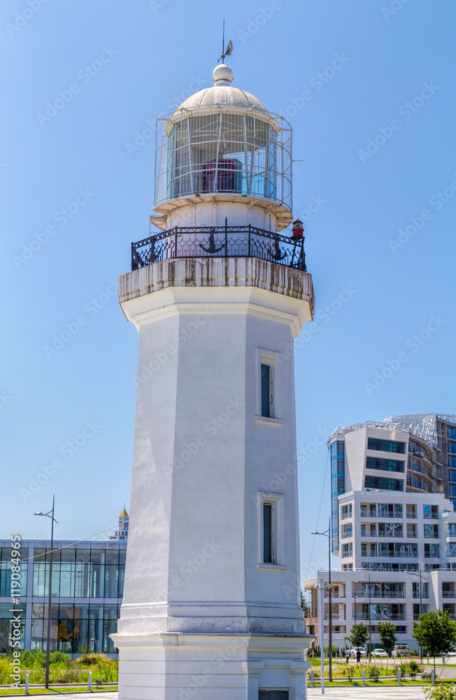 The lighthouse near the sea in Batumi