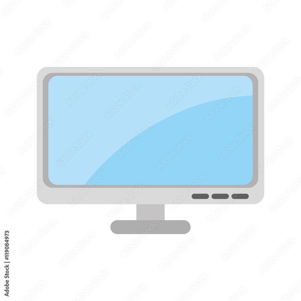 monitor screen computer technology and electronic device vector illustration