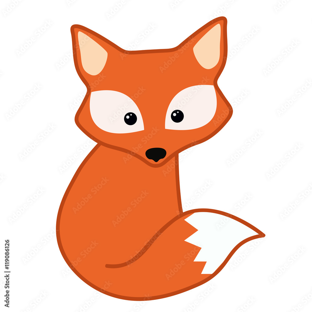 Obraz premium Isolated fox