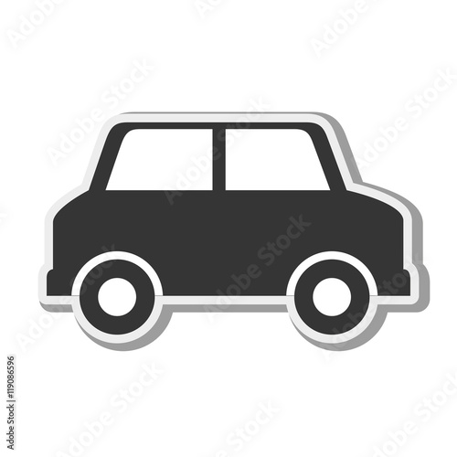 Fototapeta Naklejka Na Ścianę i Meble -  car vehicle silhouette transportation automobile side view vector illustration