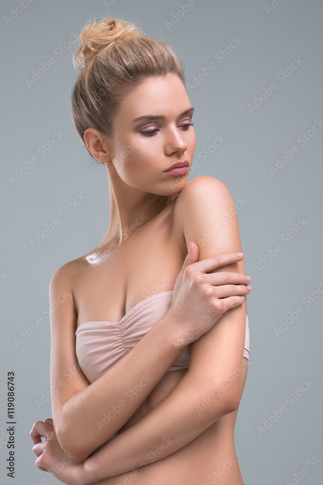 Beautiful Woman With Perfect Skin Beauty Studio Portrait Beautiful Woman With Perfect Skin Beauty Studio Portrait