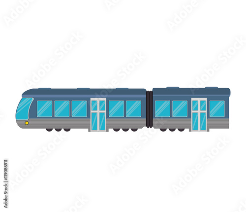 transportation vehicle public train underground railway vector illustration