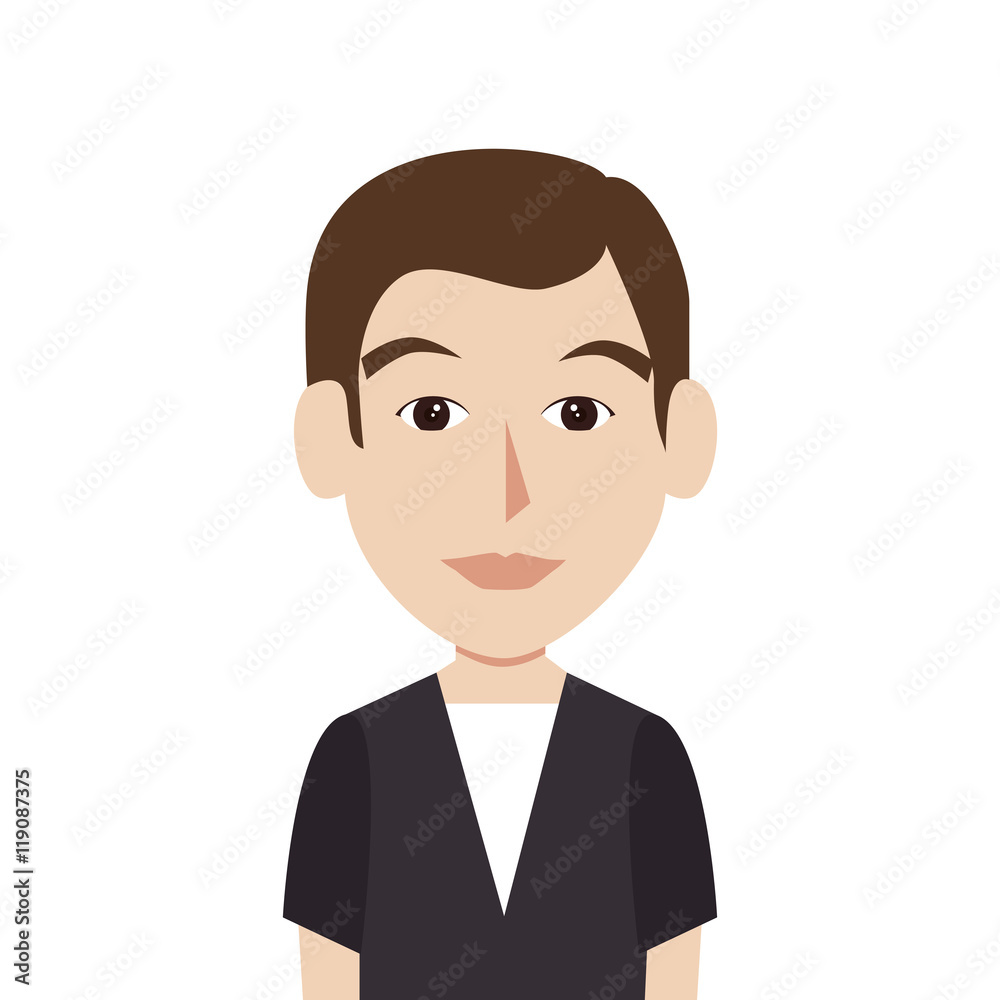 avatar man wearing casual clothes front view vector illustration avatar man wearing casual clothes front view vector illustration