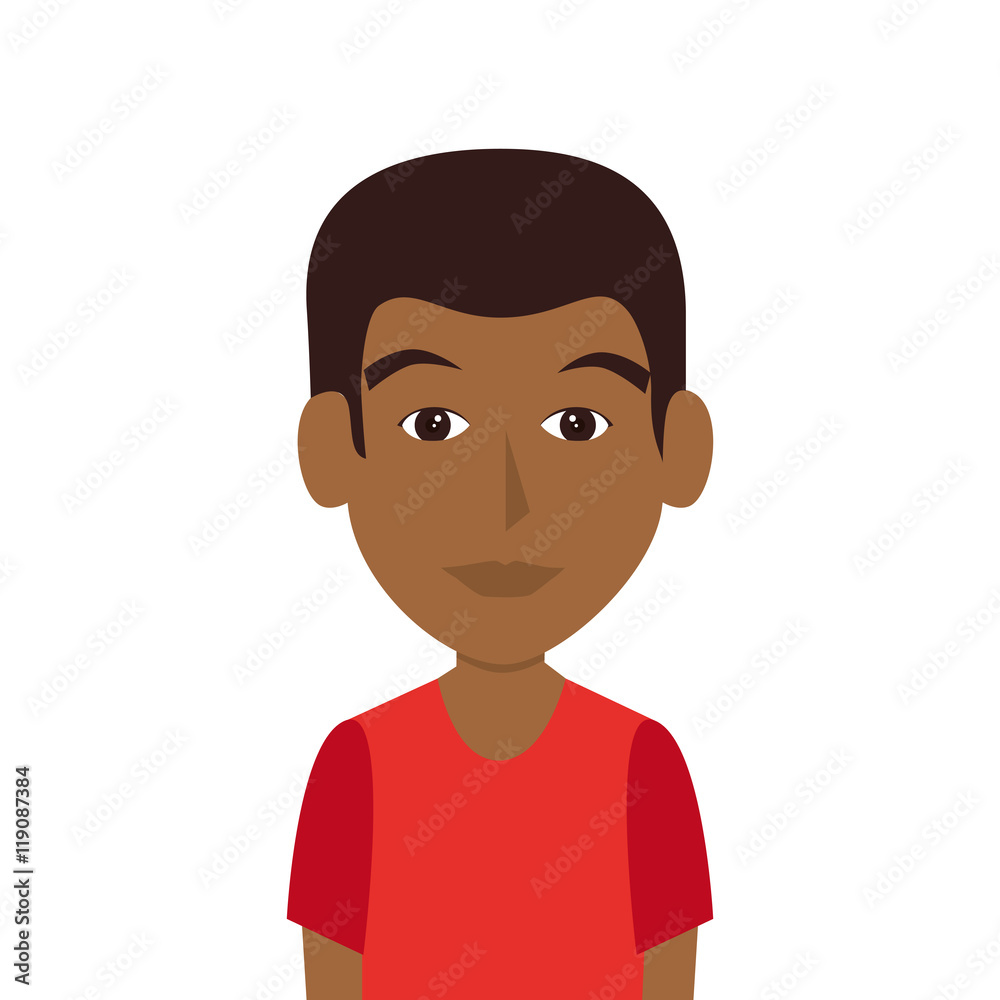 avatar man wearing  casual clothes front view vector illustration