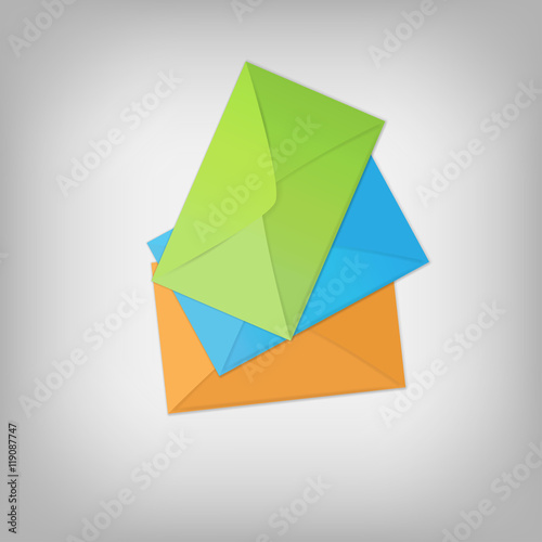 Free Download Opened envelope, vector illustration - GFXLoad