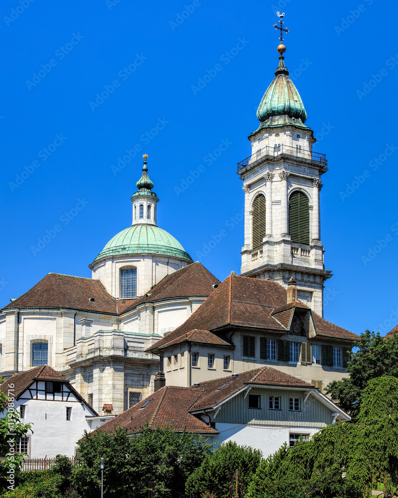 Obraz premium St. Ursus Cathedral in the city of Solothurn, Switzerland