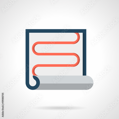 Flat style IR underfloor film vector icon