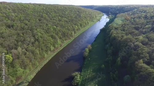 aerial view of the river
