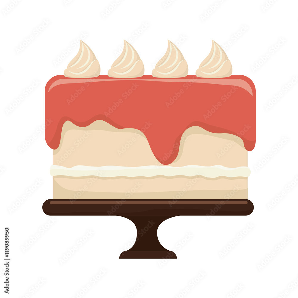 cake dessert food pastry bakery sweet taste vector illustration cake dessert food pastry bakery sweet taste vector illustration
