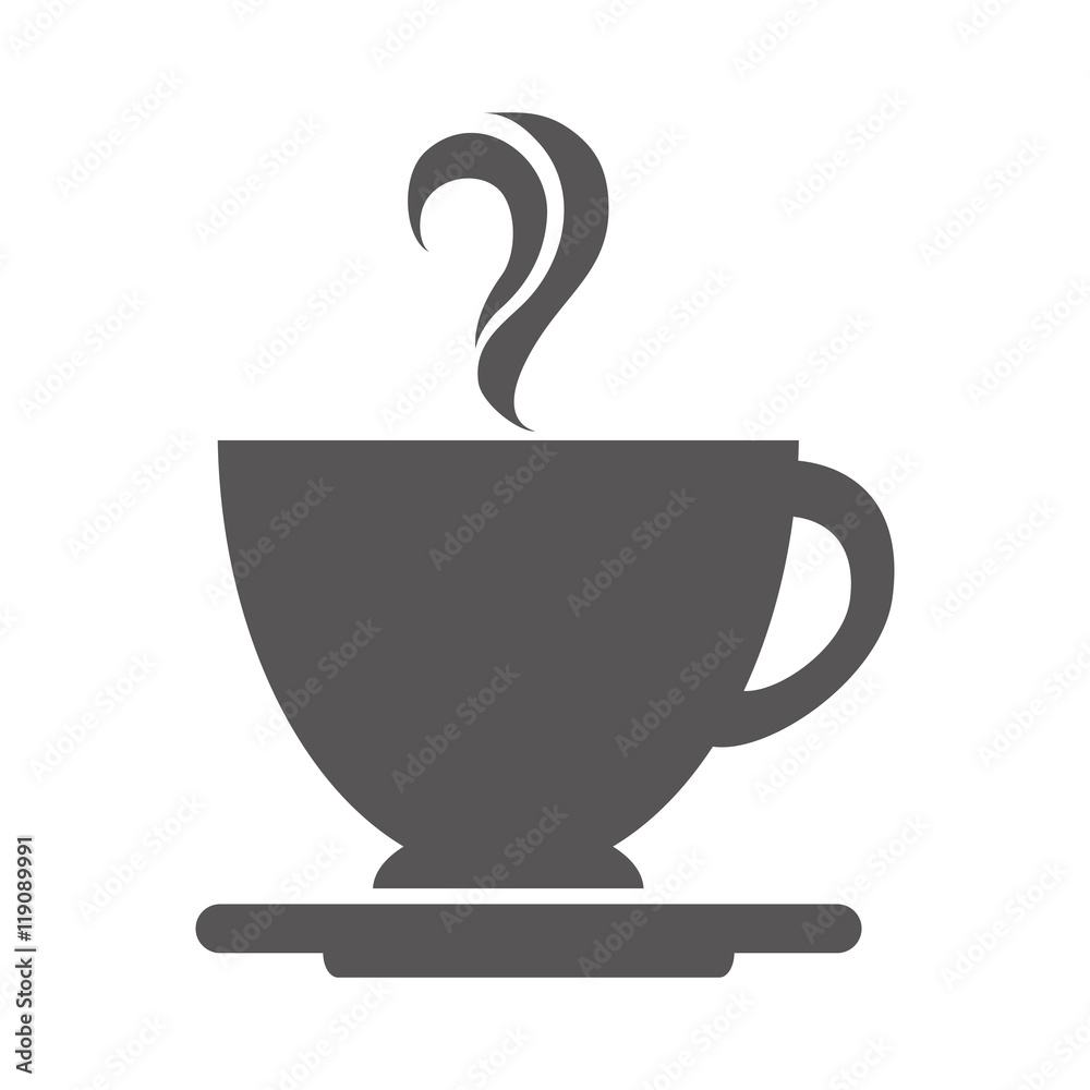 coffee cup hot drink mug beverage silhouette vector illustration coffee cup hot drink mug beverage silhouette vector illustration