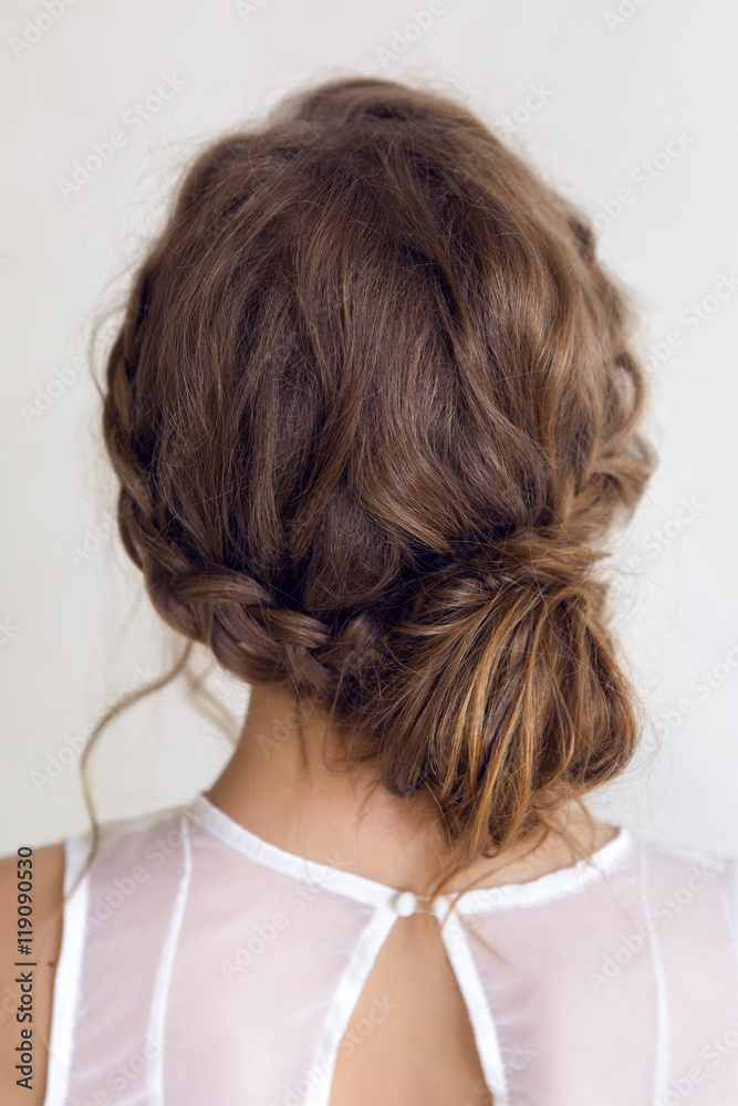 Bride beautiful woman in wedding dress - style