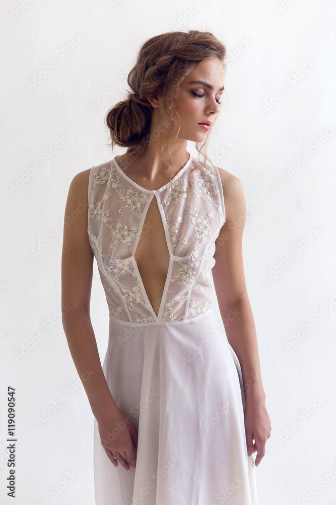 Bride beautiful woman in wedding dress - style Bride beautiful woman in wedding dress - style