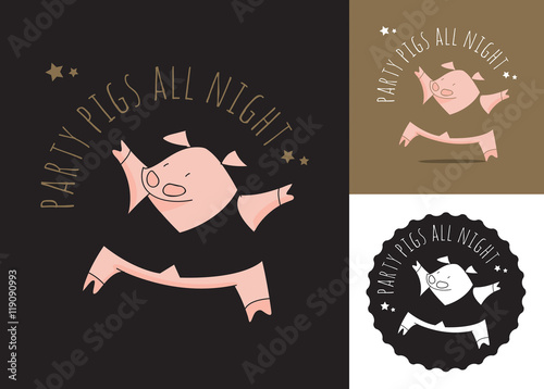 Cochon, Pictogramme, Logo, Fête, Festival