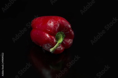 Canvas Print Red sweet pepper languid from time