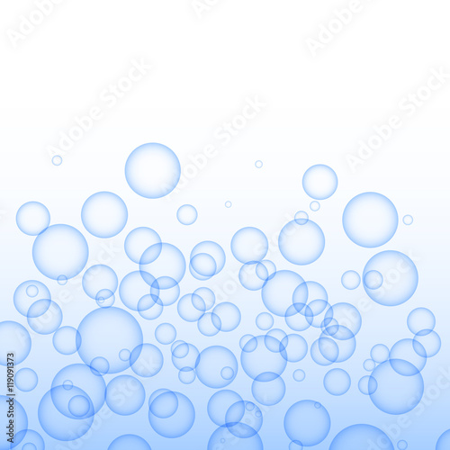 Bubbles of water on a white background.