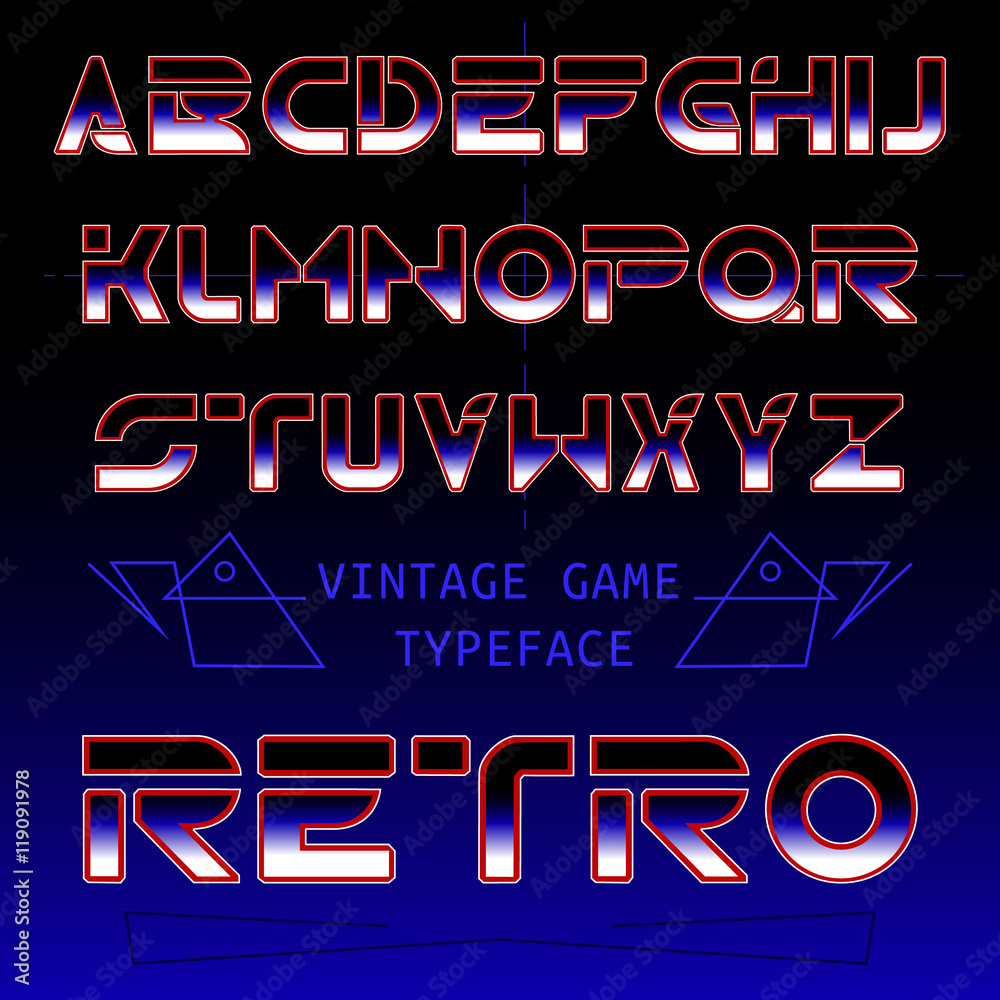 retro future font