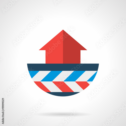 Heat convection modern flat vector icon