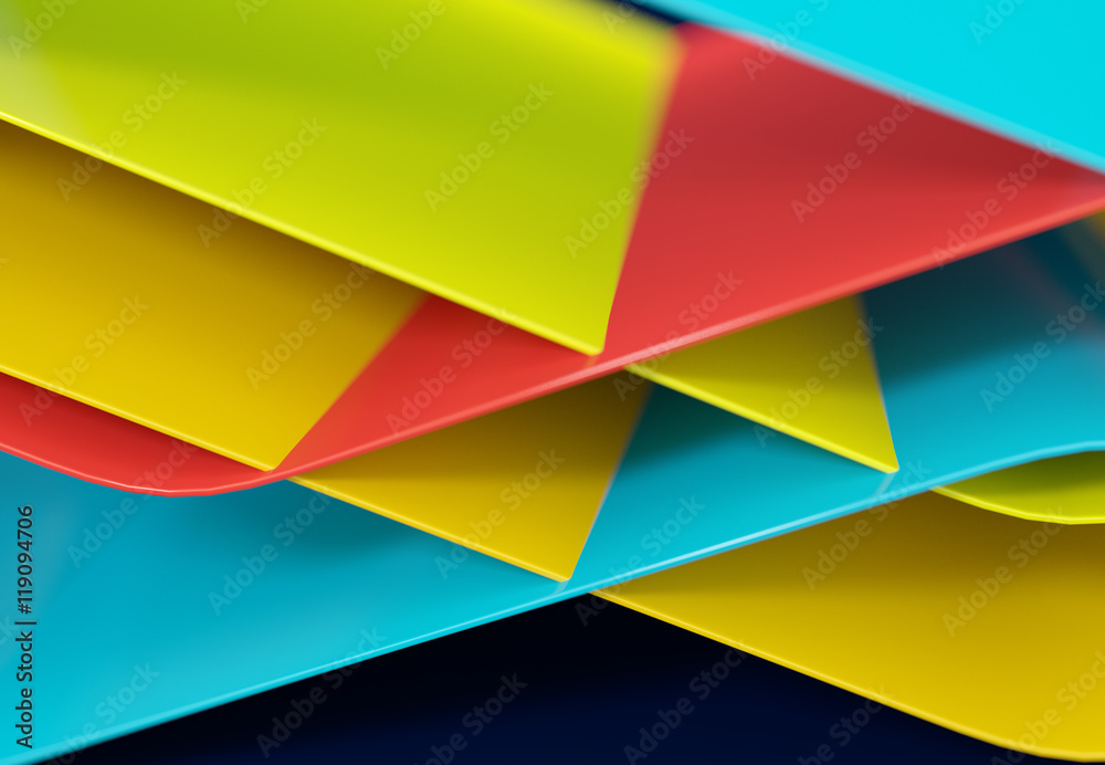 Abstract lines and 3D coloful shapes with wave form. 3d illustration Abstract lines and 3D coloful shapes with wave form. 3d illustration