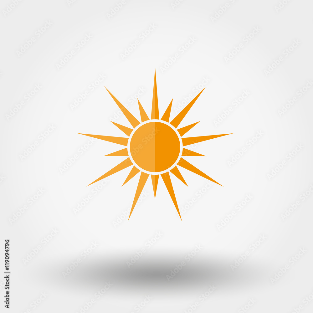Fototapeta premium Sun Icon Vector.