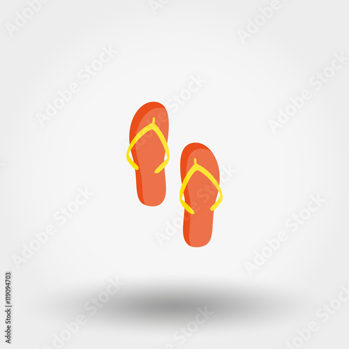 Flip flops. Vector illustration.