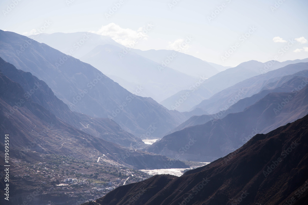 Fototapeta premium Mountains in the Tibet of China