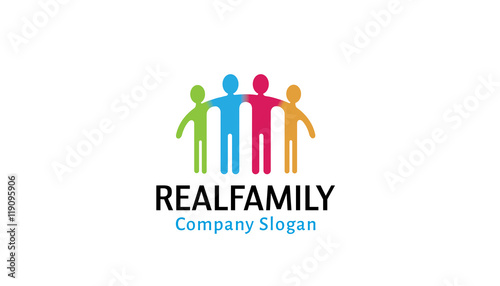 Real Family Logo Design Illustration