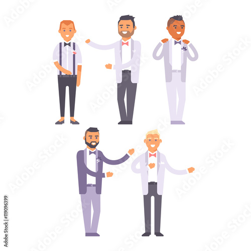 Wedding groom man vector isolated