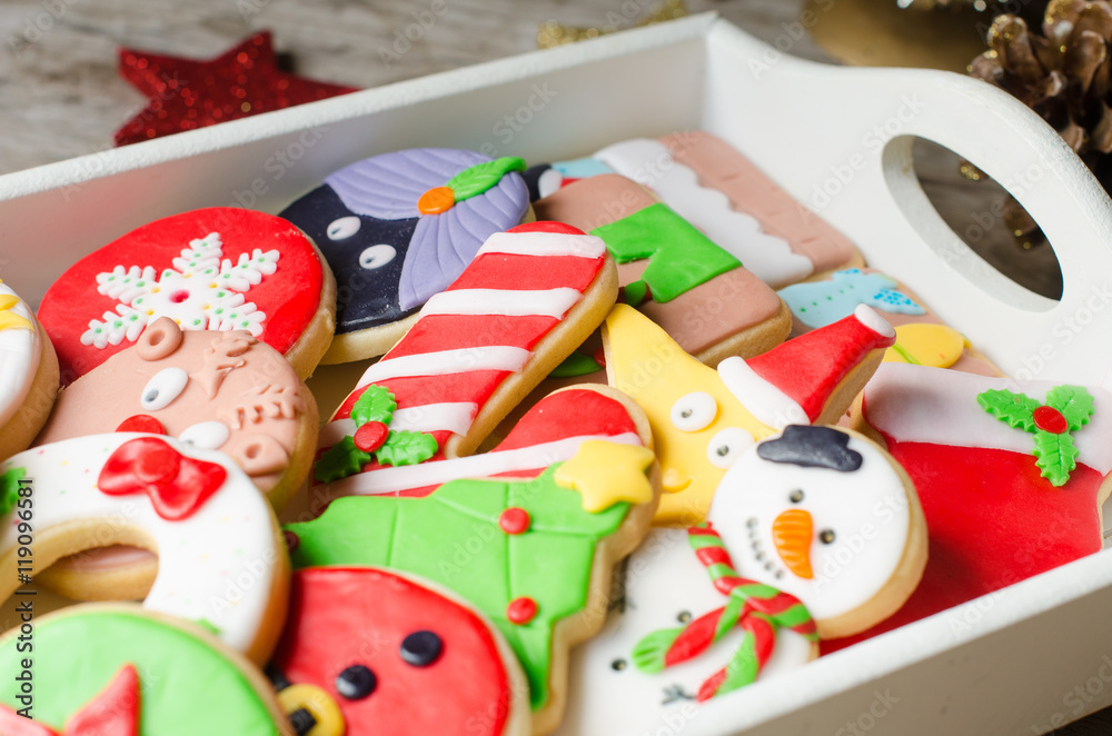 Homemade Christmas cookies.