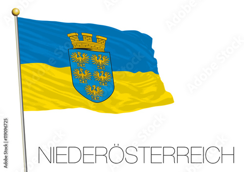 Lower Austria regional flag, lander of Austria