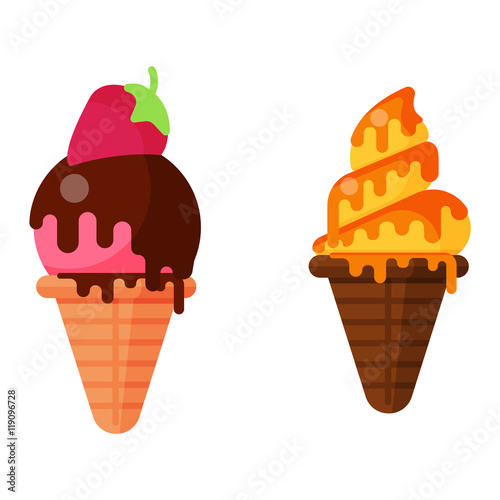 Set of ice cream icons