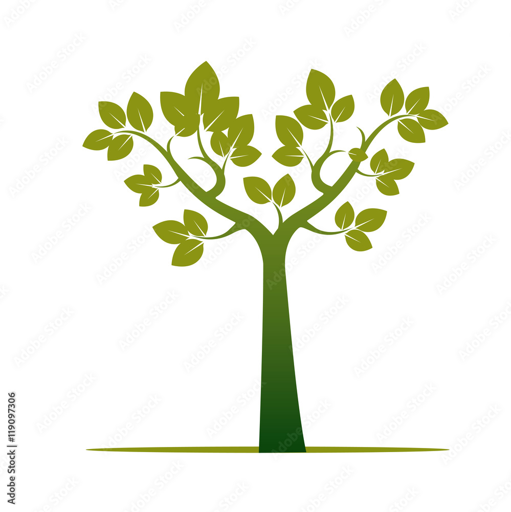 Shape of Green Tree. Vector Illustration. Shape of Green Tree. Vector Illustration.