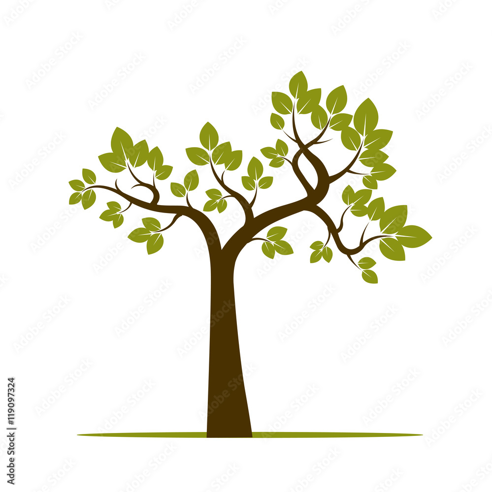 Shape of Green Tree. Vector Illustration. Shape of Green Tree. Vector Illustration.