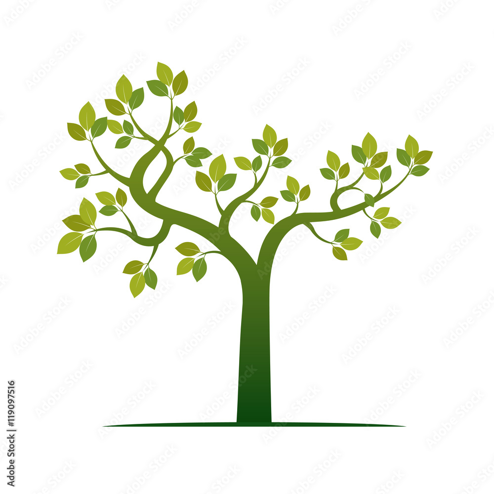 Shape of Green Tree. Vector Illustration. Shape of Green Tree. Vector Illustration.