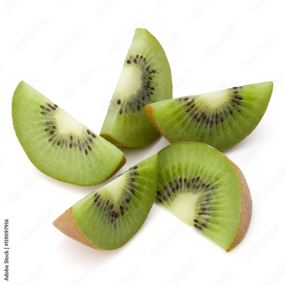 Fototapeta premium Sliced Kiwi fruit isolated on white background cutout